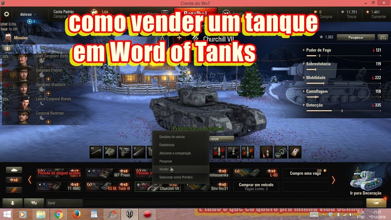 como vender um tanque em Word of Tanks - YouTube