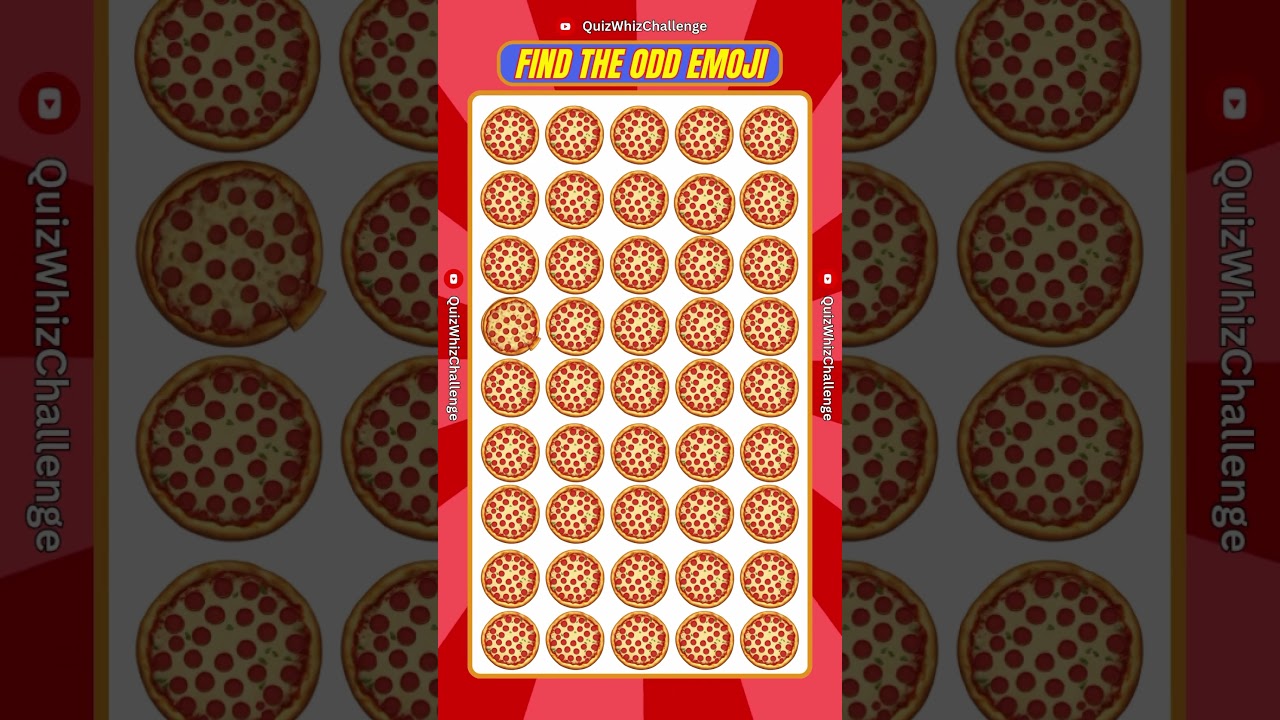 Find the ODD Pizza Emoji Out! 🍕 Can You Spot It? 