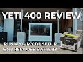 Running My Dj Setup Entirely Off Battery Power | Yeti 400 Review