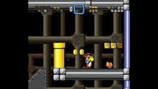 Super Mario World Hack: Le Retour de Mario - Yoshis House
A Super Mario World Custom Level I made with Fusoyas Lunar Magic. This level begin in the classic Yoshis House, which I put a pipe in the center of it. This pipe brings the player to the second area (the cave of the house). As you can see, I used External Graphics for the background and for some objects to make the level more Custom.
I uploaded on my Dropbox the first area (Yoshis House) in .mwl format that you can import in Lunar Magic Editor if you want to play or modify this level.
http://dl.dropbox.com/u/26893289/uploads/Le%20Retour%20de%20Mario%20-%20Yoshis%20House%20(Area%201%20-%20Level%20104).mwl
I also uploaded the second part in an image file .bmp format because .mwl does not save External Graphics. So, you cant import it in Lunar Magic. Its only if you want to have some ideas for your levels.
http://dl.dropbox.com/u/26893289/uploads/Le%20Retour%20de%20Mario%20-%20Yoshis%20House%20(Area%202%20-%20Level%20106).bmp Super Mario World Hack: Le Retour de Mario - Yoshis House