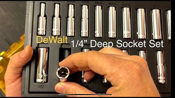 DeWalt 1/4” Drive DEEP SOCKET set SAE & Metric