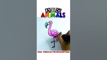 How to Draw Flamingo #shorts