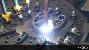 WAAM (Wire-Arc Additive Manufacturing) rib-web structures made with continuous tool path strategy