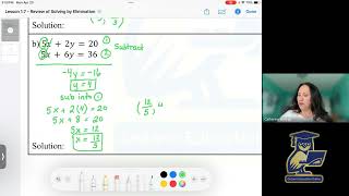 Review of Solving by Elimination | MPM2D Grade 10 Math (Ontario Curriculum)