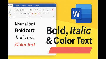 How to Bold, Italic & Change Text Color in MS Word | Easy Formatting Tutorial