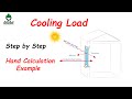 Cooling load  hand calculation example  hvac 13