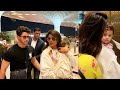 Priyanka chopra holds daughter malti marie nick jonas requests paps to be quiet at airport