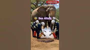 Elephant Attacked by Bees 🐘🐝 #shortsfeed #shortvideo #shorts #elephant #wildlife #rescue #trending
