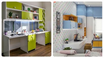 Creative study table design for bedroom/Small space study table design