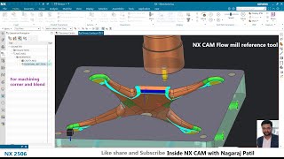 NX CAM Flow Mill Using Reference Tool | Smooth Surface Machining | Session 23 by N V Patil  #nxcam