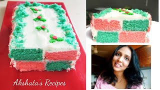 Battenberg  Cake|Christmas 2021 series|Akshata's Recipes|Recipe 17|Eggless frosting recipe included