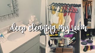 DEEP Cleaning My ROOM!! Organizing & Decluttering