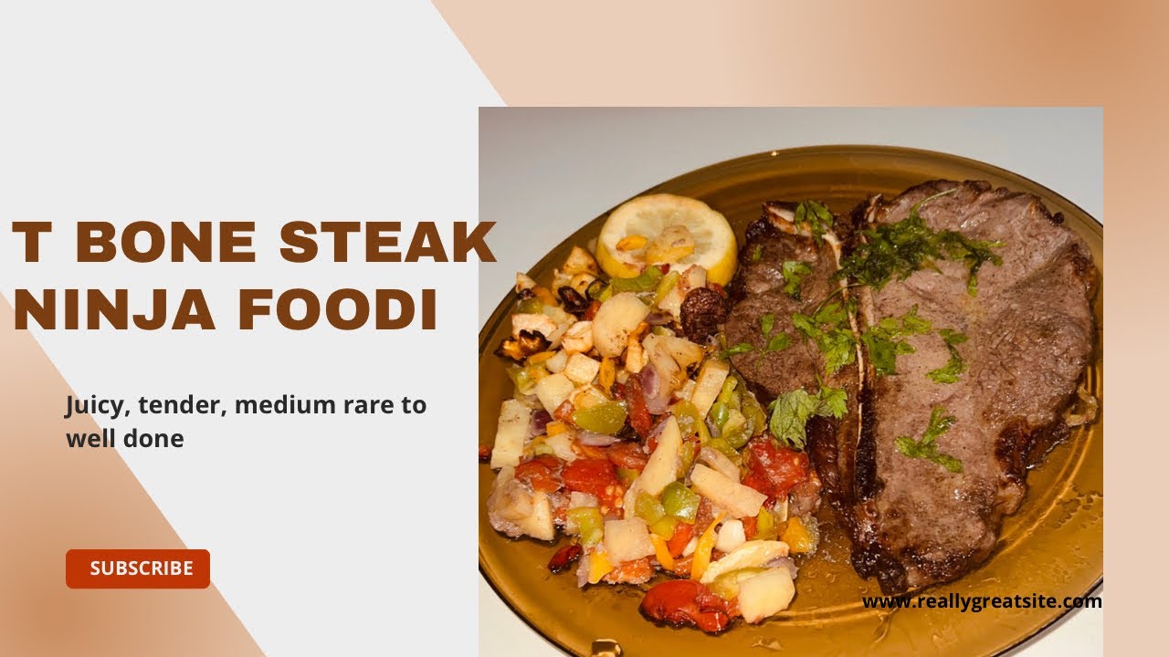 TBone steak in ninja foodi, juicy, tender, well done. YouTube