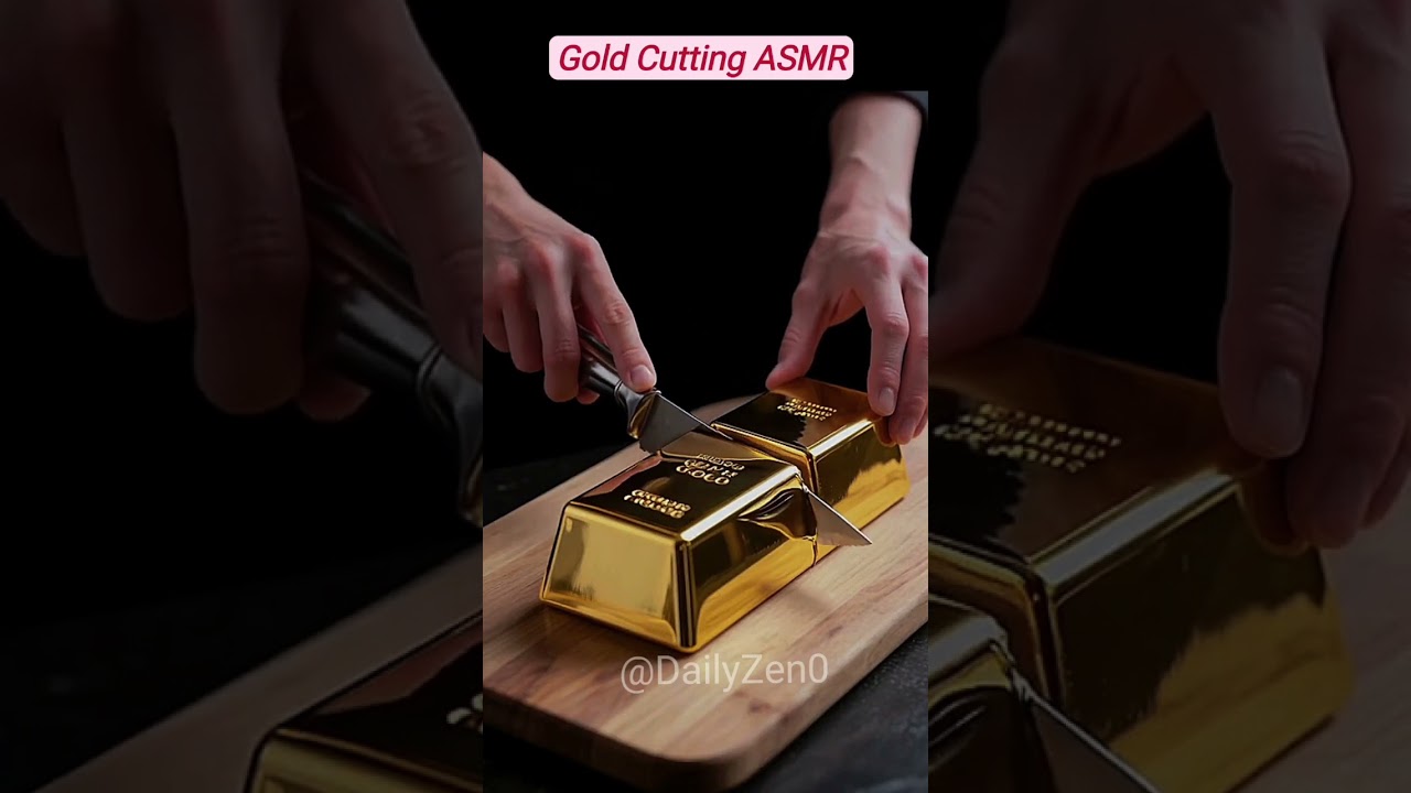 ASMR Gold Cutting 🥶 Strees Relief 