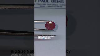 GSI Certified Big size Natural Old Burma Ruby Deep Colour Oval shape Offer Price Only For Paul Gems💎