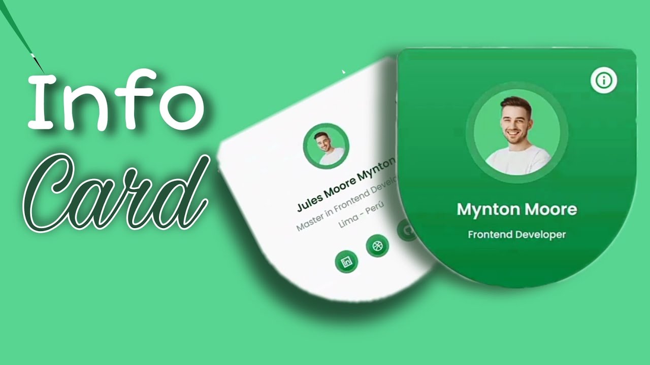Making info card using HTML and CSS. - YouTube