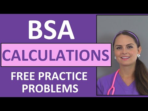 Body Surface Area Medication Dosage Calculations Pediatric Nursing | BSA calculations
