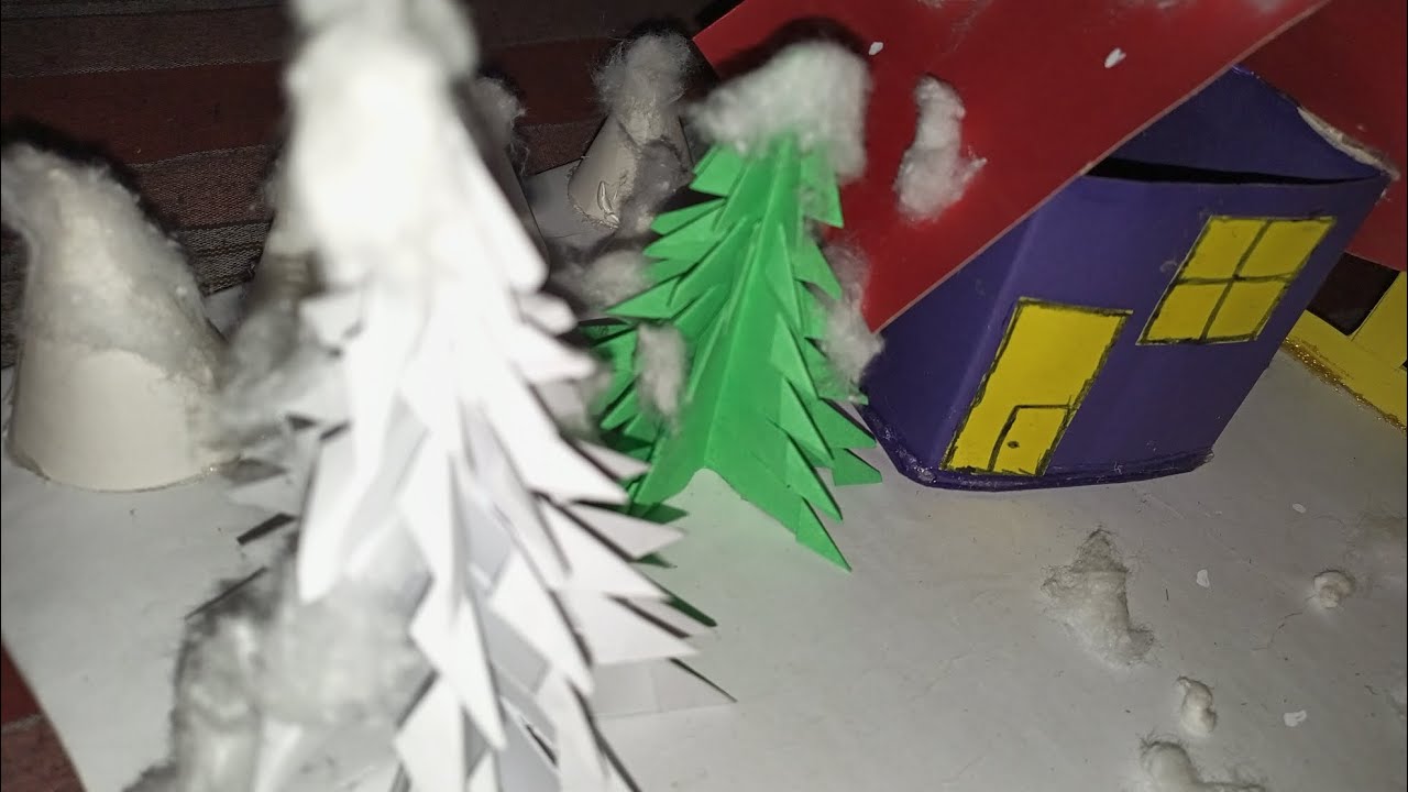 how to make school project diy tutorial how to make paper tree - paper ...