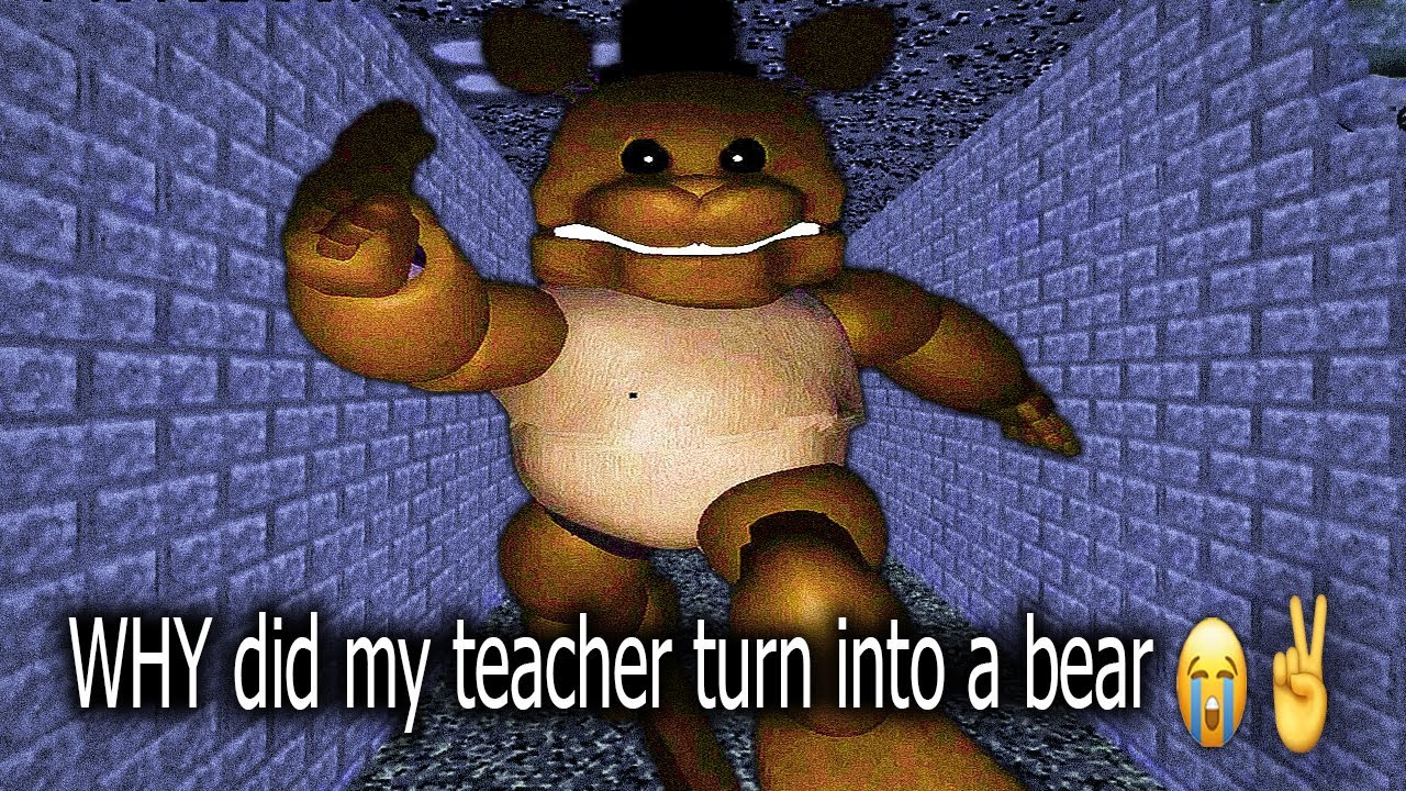 Sprinting Fredbear, but It’s in Baldi’s Basics...