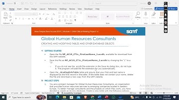 Access Module 1 Sam Critical Thinking Project 1c Global Human Resources Consultants