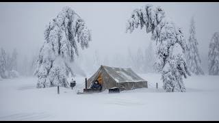 Surviving −45°C Blizzard Alone in a Hot Tent 🥶 Arctic Survival Challenge