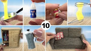 10 Easy Things to Make for Barbie Doll  DIY Miniature