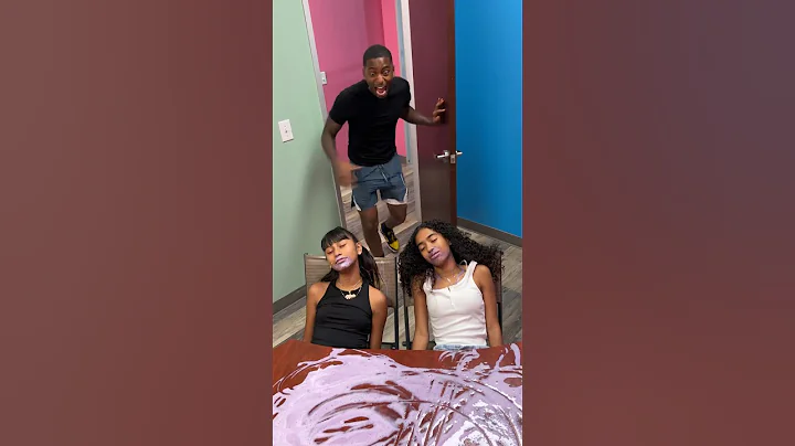 Girls drink grimace shake after dad says no #shorts