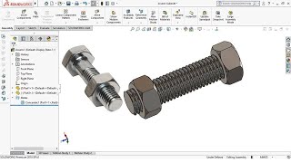 Hướng dẫn vẽ bulong  đai ốc trong Solidworks