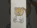 Easy art ideas for kids friends bear drawing ideas#shorts#art #ytshorts #trending #drawing#craft