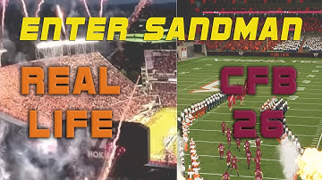 Virginia Tech Enter Sandman - CFB26 vs Real Life