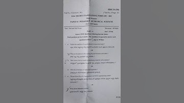 BEd Question Paper 2025 💯 🔥 #acharyanagarjunauniversity Pedagogy of physical science 3rd sem #exam