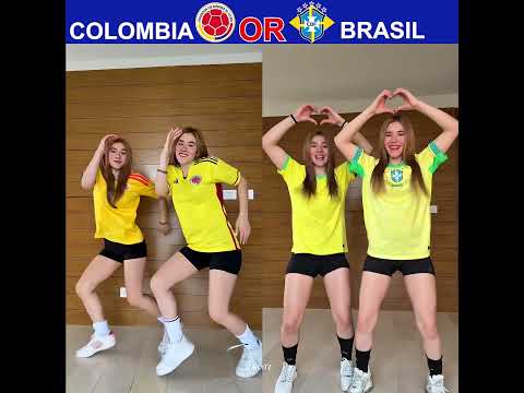 Colombia 🇨🇴 vs Brasil 🇧🇷 The Dance Battle #football #trending #dance #footballchallenge  #edit thumbnail