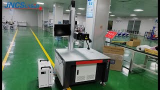 3D dynamic focusing 100w fiber laser marking machine for large size and deep texture engraving