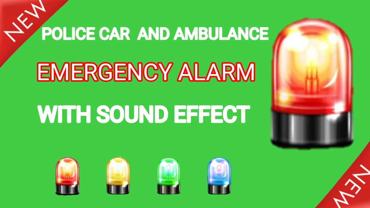 Police light green screen, police YouTube