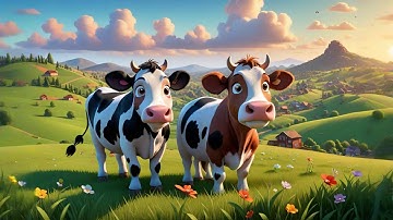 Two Little Cows Count to Ten | Farm Animals Counting Song | Nursery Rhymes and Baby Songs