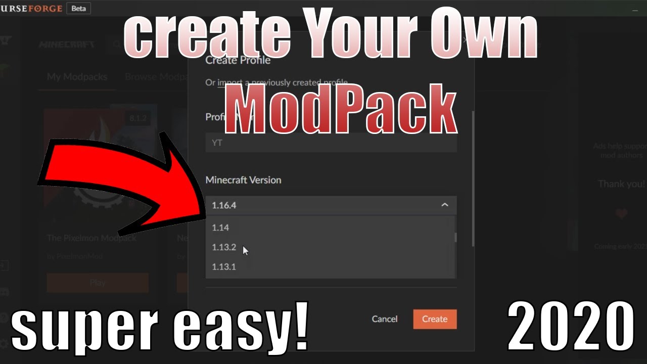 How To Create Your Own Minecraft ModPack Super Easy!!! 2020 Any Version ...