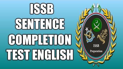 Sentence completion test English ISSB