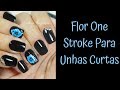 Tutorial Flor One Stroke para unhas curtas