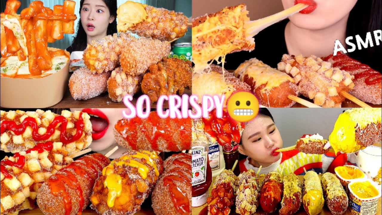 CRISPY Korean Corn Dogs 🧀🌭 | Cheesy & Satisfying ASMR