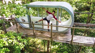 WORLD'S FIRST CAPSULE HOTEL TREEHOUSE (Never Before Seen)!