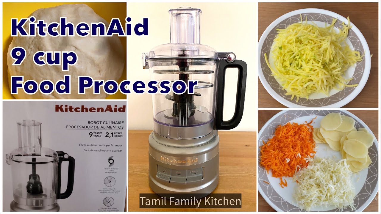 KitchenAid 9 cup Food Processor  Slice Shred Chop vegetables and
