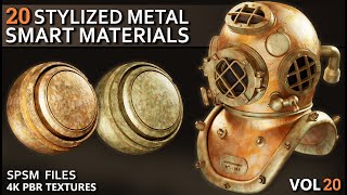 Stylized Metal Smart Materials in Substance Painter  Free Sample