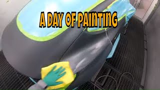 Painting cars! motivated painters tesla