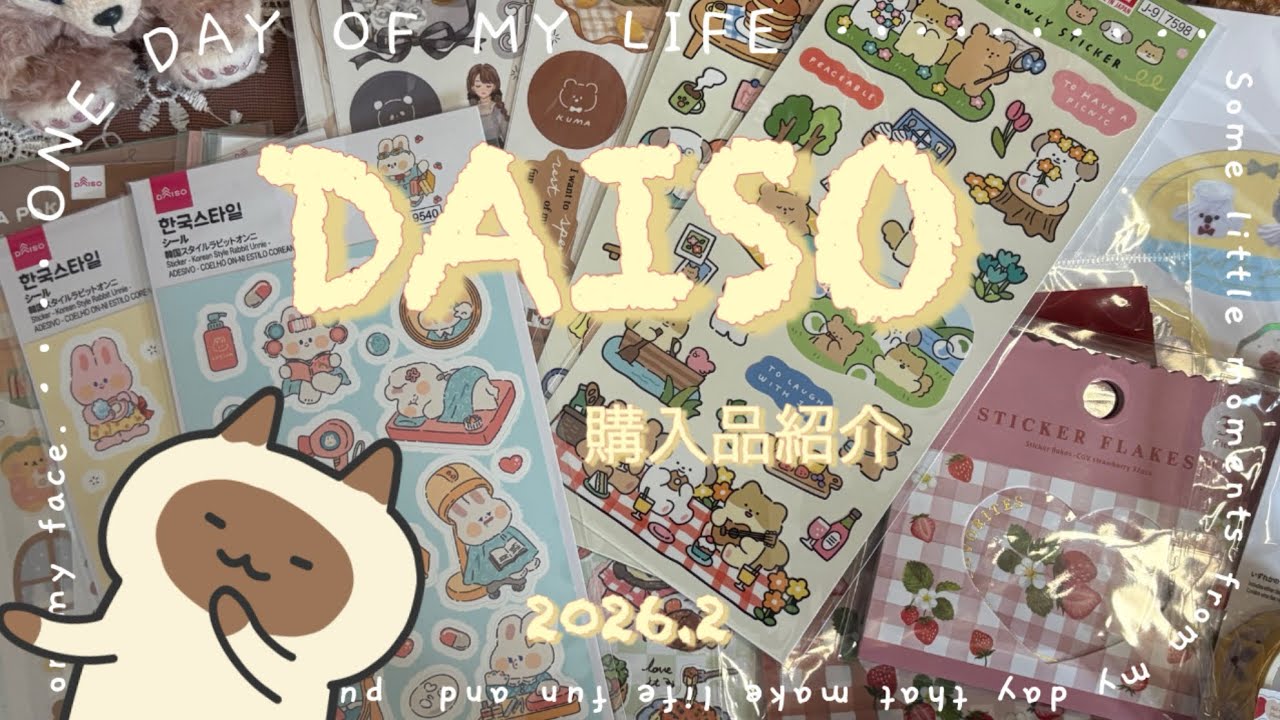 【DAISO】ダイソー購入品紹介𖤐シール多め(*´﹀`*)