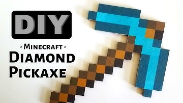 Diamond Pickaxe from Minecraft | Easy Cardboard DIY