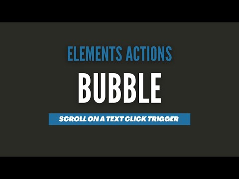 Bubble Workflow - Element Actions (Scroll)