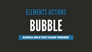 Bubble Workflow - Element Actions (Scroll)