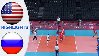 United States vs Russia Highlights Men's Volleyball Olympic Tokyo 2021 Preliminary Round - Pool B