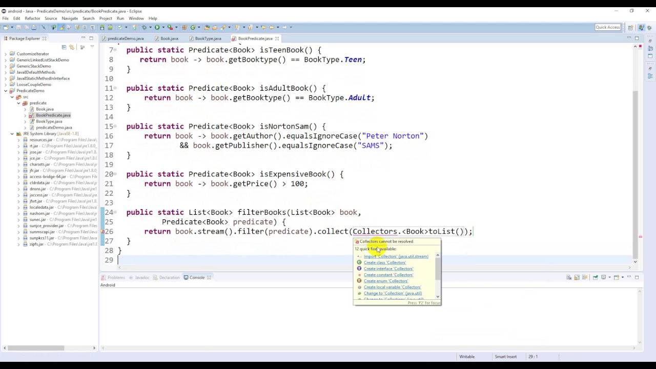 Java 8 Predicate Code Demo Youtube 