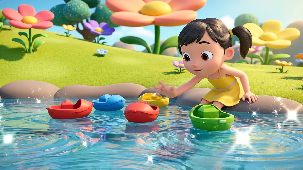 Four Little Toy Boats Sail Sail Sail | Nursery Rhymes for Kids & Baby Songs